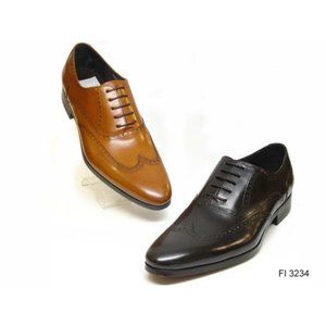 NWB Encore Fiesso Leather GLD Wing Tip Shoe FI3234